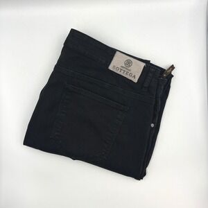 Bottega Jeans Mens 40 Black Tailored Fit Luxury Denim Italy Special Edition EUC
